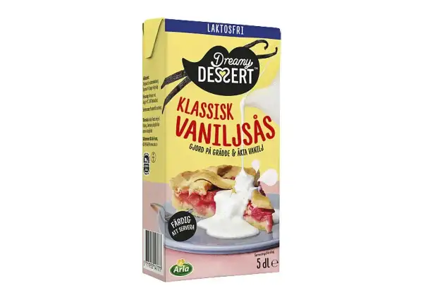Laktosfri klassisk vaniljsås från Dreamy Dessert, perfekt för att förhöja smaken på din paj. Ett enkelt vaniljsås recept!